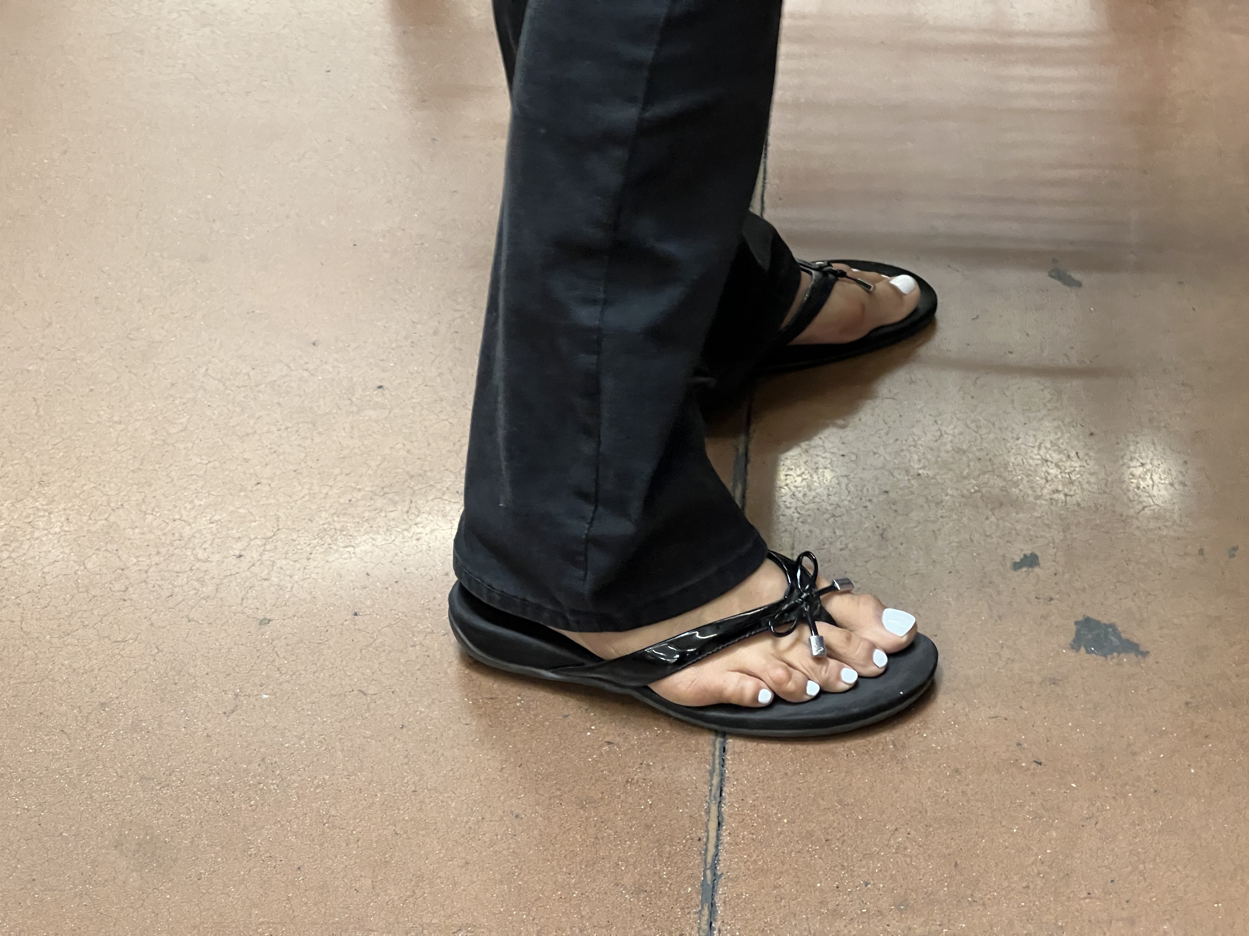 Gilf and milf feet at supermarket — 19