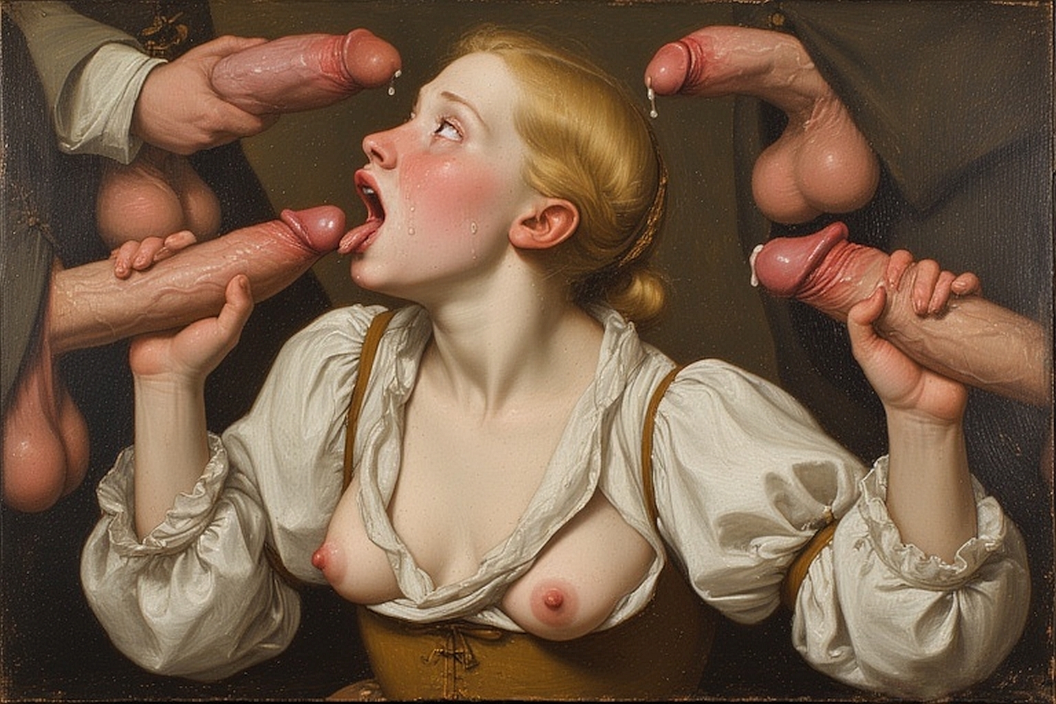 Young slut waitress. Flemish school — 12