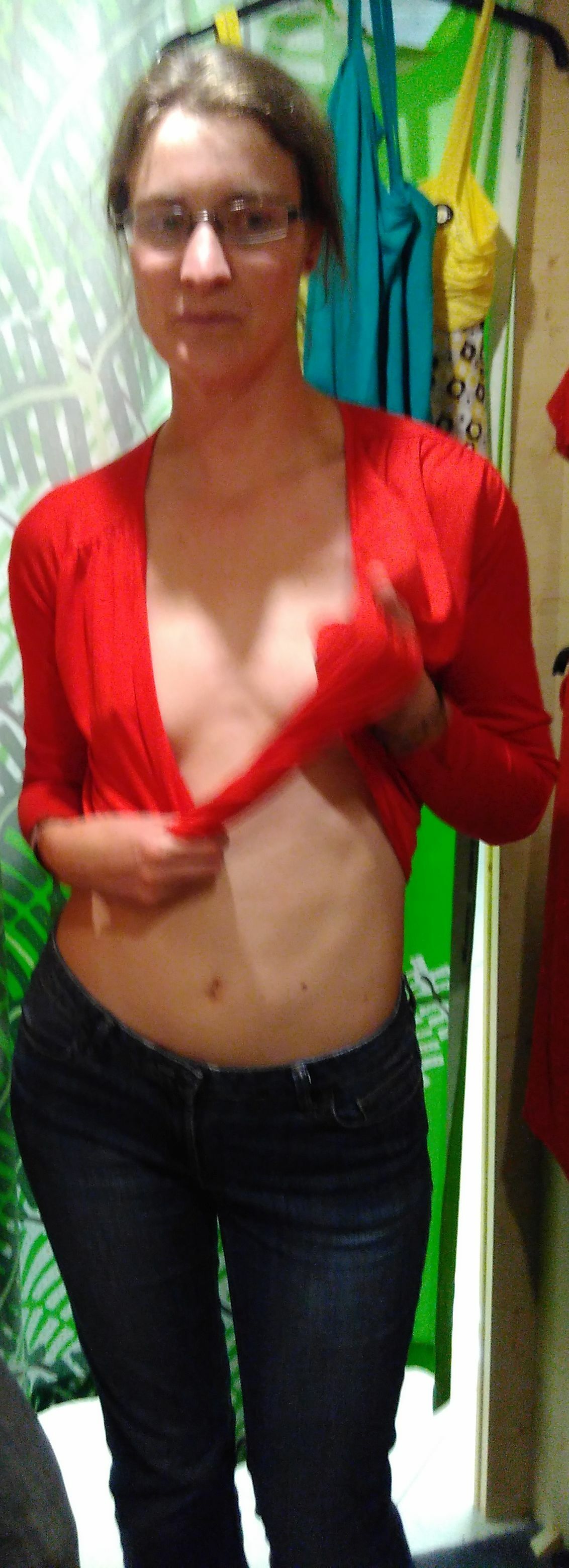 Lucie Koudelkova Czech Glasses Flatchest Student — 21