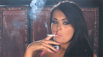 #10 GIFS Smoking Fetish Women Cigarettes!!! — 6
